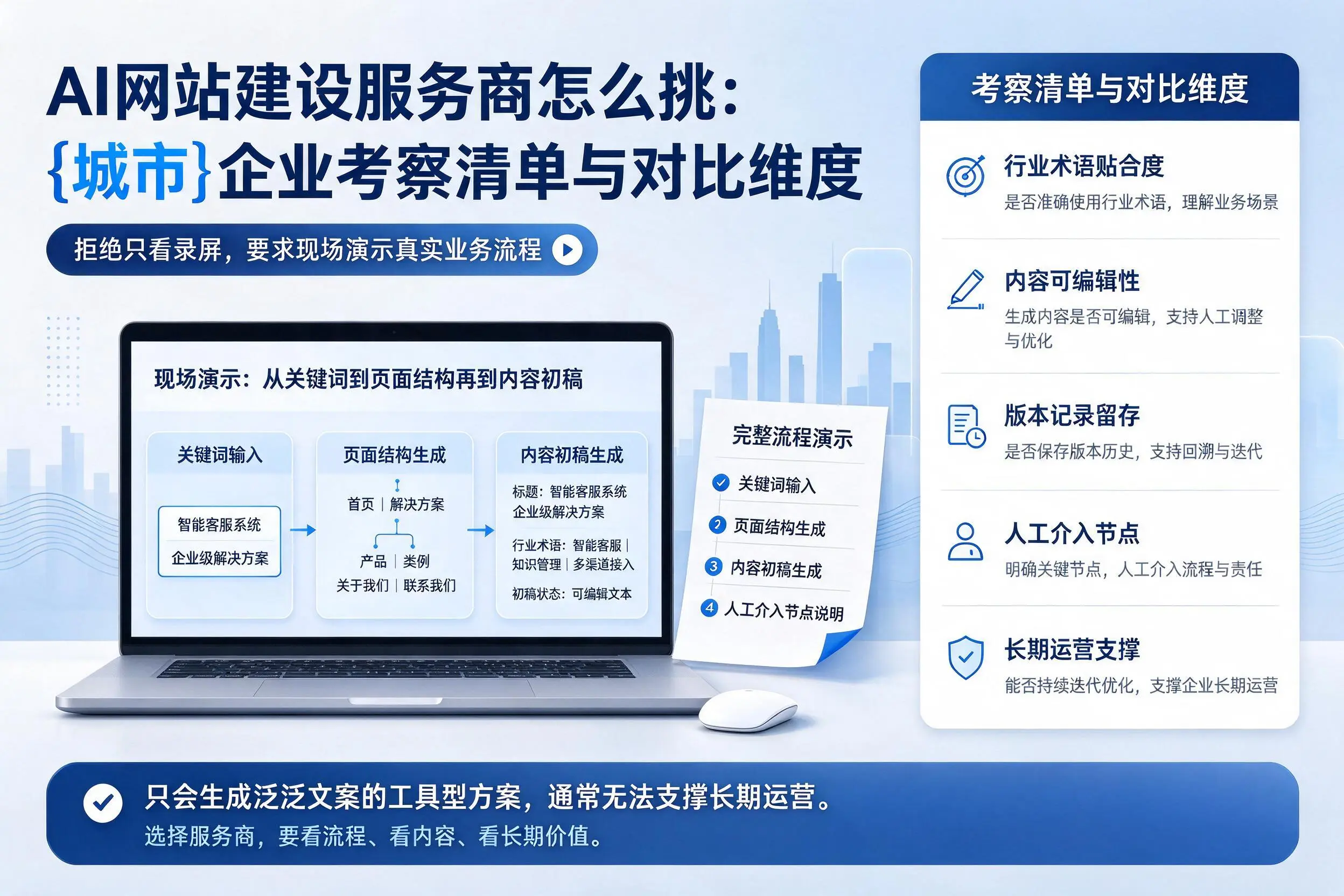 AI网站建设服务商怎么挑：台州企业考察清单与对比维度